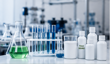 Lab glassware and formulation bottles