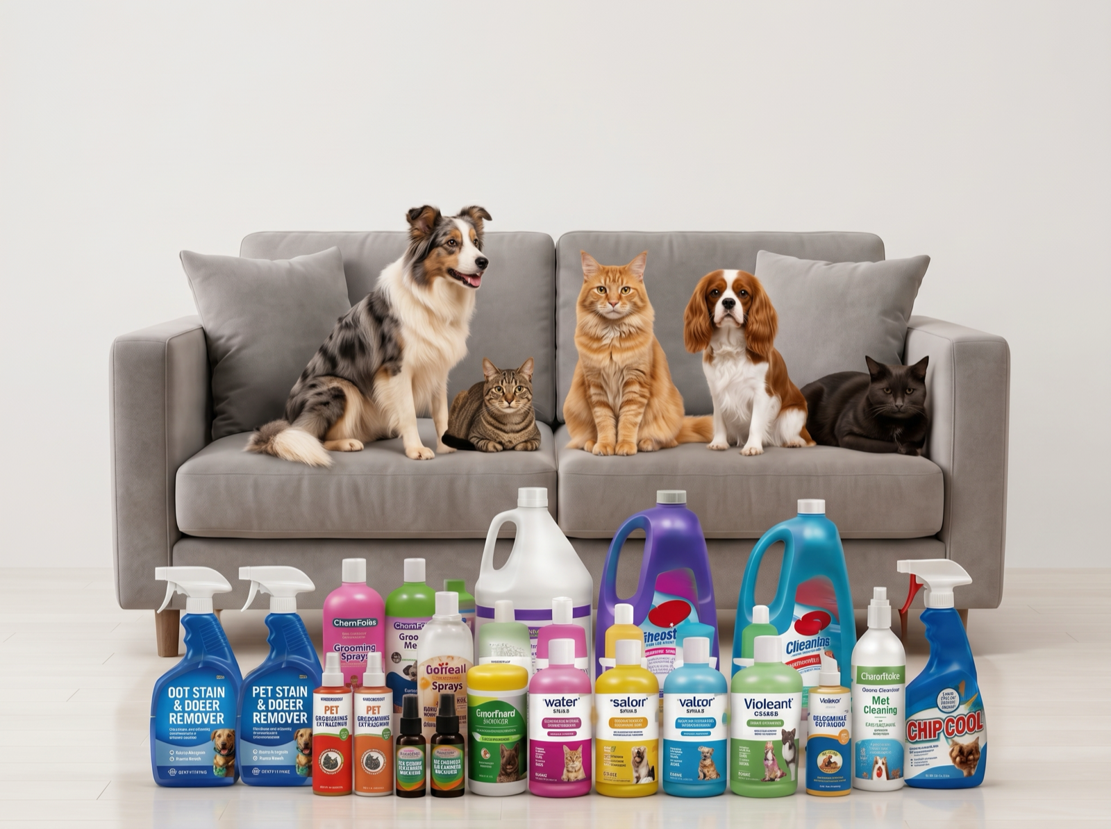 Pet care product lineup