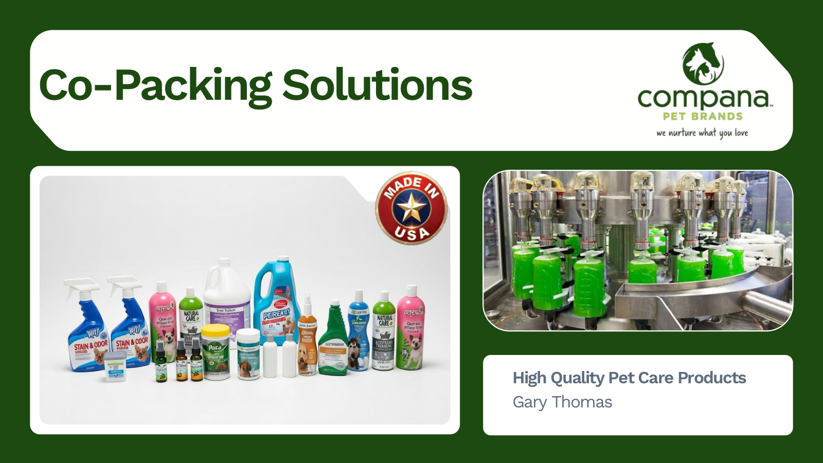 Compana Pet Brands co-packing presentation cover